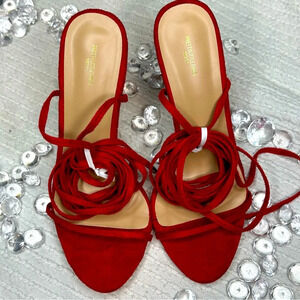 PrettyLittleThing velvet heels